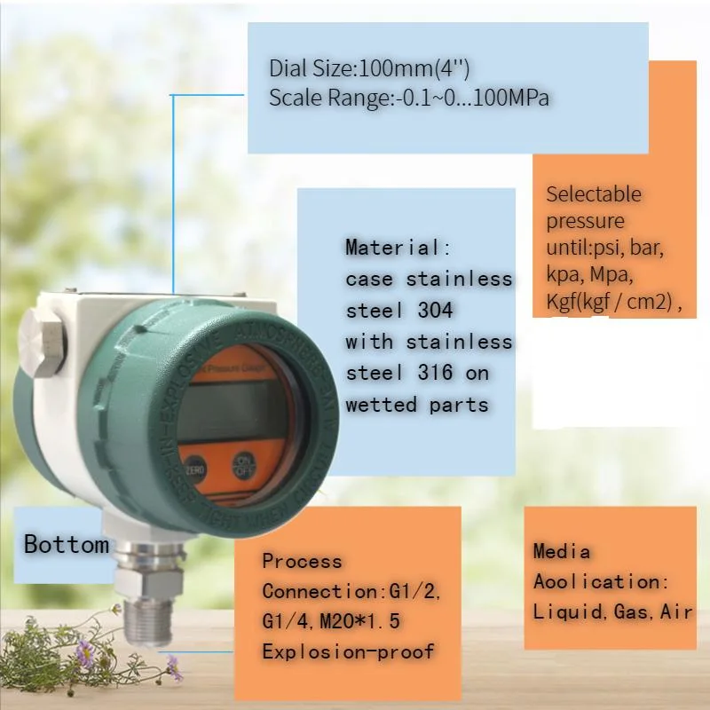 Digital Vacuum Pressure Gauge MPa Air Pump Pressure Gauge Qdb109