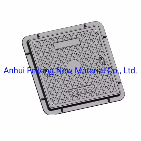 700×700mm角FRP/GRP複合マンホール蓋 引輪付